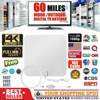 60 Mile Thin Flat Indoor Freeview HDTV Amplified Power HD TV Aerial 16FT Coax Booster Signals And Amplified Power White Indoor
60 Mile Thin Flat Indoor Freeview HDTV Amplified Power HD TV Aerial 16FT Coax Booster Signals And Amplified Power White Indoor