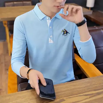 Spring and autumn new cotton long-sleeved T-shirt men's lapel stripes striped young and middle-aged casual men's
Spring and autumn new cotton long-sleeved T-shirt men's lapel stripes striped young and middle-aged casual men's