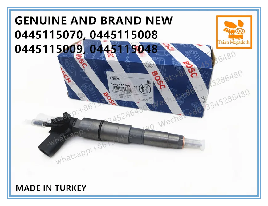 GENUINE AND BRAND NEW DIESEL FUEL INJECTOR 0445115070, 0445115008, 0445115009, 0445115048, 0986435354, 7785685, 7792097, 7792721
GENUINE AND BRAND NEW DIESEL FUEL INJECTOR 0445115070, 0445115008, 0445115009, 0445115048, 0986435354, 7785685, 7792097, 7792721