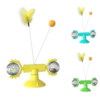 Windmill Cat Toy Turntable Teasing Interactive Puzzle Cat Ball Toys Cat Feather Toys Scratching Pet Ball Toys
Windmill Cat Toy Turntable Teasing Interactive Puzzle Cat Ball Toys Cat Feather Toys Scratching Pet Ball Toys
