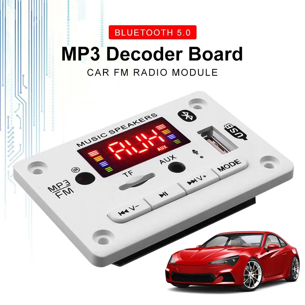Microphone Handsfree 5v/12v Bluetooth5.0 MP3 Decoding Board Module Wireless Car USB MP3 Player TF Card Slot / USB / FM
Microphone Handsfree 5v/12v Bluetooth5.0 MP3 Decoding Board Module Wireless Car USB MP3 Player TF Card Slot / USB / FM