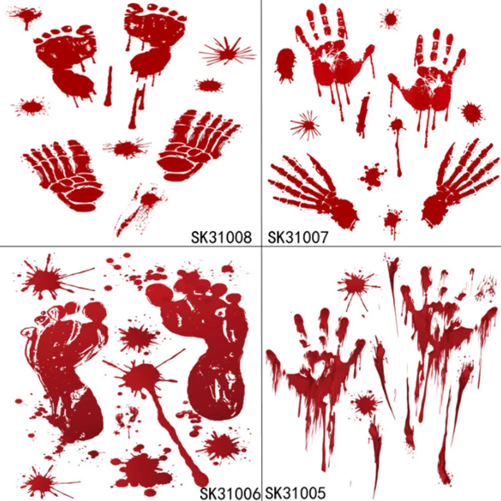 Horror Decal Blood Handprint Glass Window Sticker Home Decor Removable Halloween Living Room Classroom Decorations Wall Stickers
Horror Decal Blood Handprint Glass Window Sticker Home Decor Removable Halloween Living Room Classroom Decorations Wall Stickers