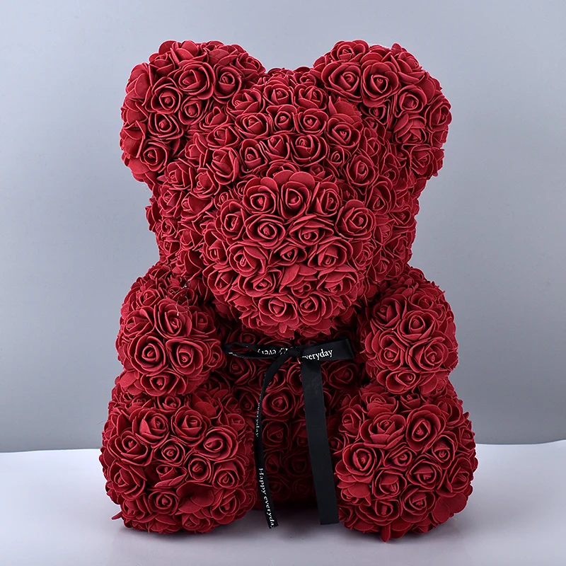 40cm Foam Rose Bear Multicolor Rose Girlfriend Valentines Day Teddy Bear Gift Birthday Party Decoration Mother's Day Gift 40cm Foam Rose Bear Multicolor Rose Girlfriend Valentines Day Teddy Bear Gift Birthday Party Decoration Mother's Day Gift