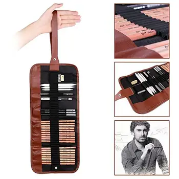 Art Supplies Artist Sketching Kit Canvas Roll Up Pencil Case For Beginners Child Convenient Accessories For Office Supplies
Art Supplies Artist Sketching Kit Canvas Roll Up Pencil Case For Beginners Child Convenient Accessories For Office Supplies