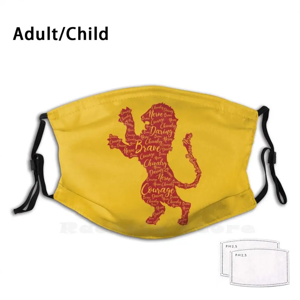 Brave , Courage , Chivalry Print Washable Filter Anti Dust Mouth Mask Lion Brave Red Gold Yellow Magic Houses Seal Courage Hp
Brave , Courage , Chivalry Print Washable Filter Anti Dust Mouth Mask Lion Brave Red Gold Yellow Magic Houses Seal Courage Hp