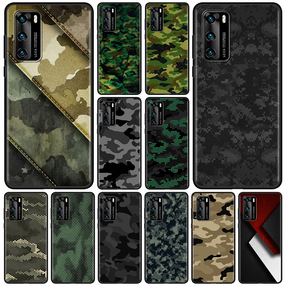 For Huawei P30 P20 P50 P40 Pro Plus Lite 2019 2018 P Smart Z 2021 2020 Shell Camouflage Pattern Camo Military Army Hide | Мобильные