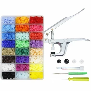 DIY Sewing Tools 360PCS Boxed Snap Button T5 Plastic Snap Button and Hand Pressure Pliers Set for Sewing Tools and Accessories
DIY Sewing Tools 360PCS Boxed Snap Button T5 Plastic Snap Button and Hand Pressure Pliers Set for Sewing Tools and Accessories