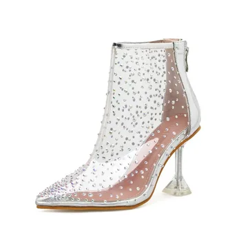 2020 New Transparent Shoes Bread with Colorful Rhinestones Decorative Upper Novel Novel Fashion Korean High-heeled Sandals
2020 New Transparent Shoes Bread with Colorful Rhinestones Decorative Upper Novel Novel Fashion Korean High-heeled Sandals