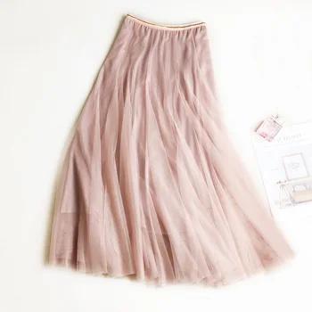 LANMREM 2020 NEW spring and summer A-line double multi-layer mesh halfbody skirt wholesales elastic waist WL09001
LANMREM 2020 NEW spring and summer A-line double multi-layer mesh halfbody skirt wholesales elastic waist WL09001