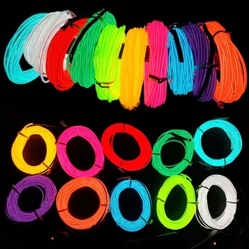 Flexible Neon Light EL Wire With Battery Pack Waterproof Glow Rope Tube LED Strip Lights for Clothing Shoes Car DIY Decoration
Flexible Neon Light EL Wire With Battery Pack Waterproof Glow Rope Tube LED Strip Lights for Clothing Shoes Car DIY Decoration