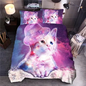 Galaxy Cat Printed Bedding Set Animal Duvet Cover Sets Queen King Quilt Cover Bed Linen
Galaxy Cat Printed Bedding Set Animal Duvet Cover Sets Queen King Quilt Cover Bed Linen