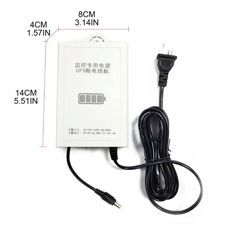 Uninterruptible Power Supply Mini Ups Battery Backup w/Battery Protection Board for Wifi Router Security Camera 12V-2A | Обустройство