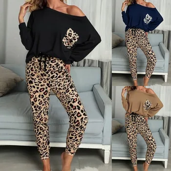 2020 Female Autumn Casual 2020 Leopard Women Home Clothes Fashion O-neck Long Sleeves Loose Pajama Sets
2020 Female Autumn Casual 2020 Leopard Women Home Clothes Fashion O-neck Long Sleeves Loose Pajama Sets