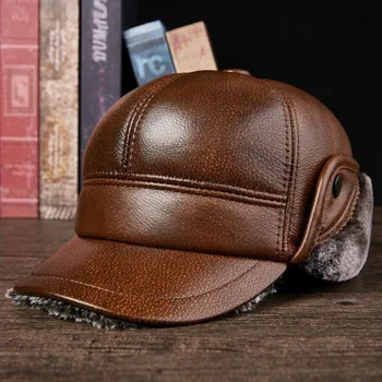 Autumn Winter Genuine Leather Baseball Cap Men Women Gorras Planas Snapback Hat Bone Masculino Leather Ear Protect Trucker Cap
Autumn Winter Genuine Leather Baseball Cap Men Women Gorras Planas Snapback Hat Bone Masculino Leather Ear Protect Trucker Cap