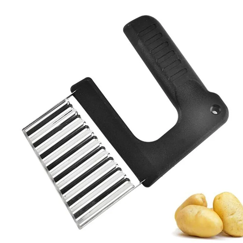 Potato Cutter Chips French Fry Maker Peeler Cut Dough Fruit Vegetable Kitchen Accessories Tool Knife Chopper Crinkle Wavy Slicer