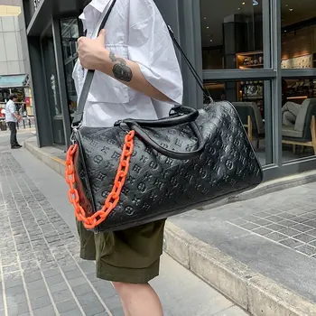 Travel Duffels Women and Men Large Leather Travel Bags Hand Luggage Famous Brand Travel Tote Bag Luxury Weekend Duffle Female89
Travel Duffels Women and Men Large Leather Travel Bags Hand Luggage Famous Brand Travel Tote Bag Luxury Weekend Duffle Female89