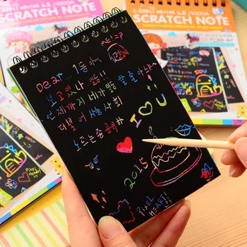 Cute Kawaii Coil Graffiti Notebook Black Page Magic Drawing Book Painting Notepad For Kids Notepad Stationery Gift 
Cute Kawaii Coil Graffiti Notebook Black Page Magic Drawing Book Painting Notepad For Kids Notepad Stationery Gift