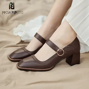Prova Perfetto Retro Buckle Pumps Women Mid Heel Square Toe Platform Shoes Woman Spring Autumn Sweet Rome Shoes Sapato Feminino
Prova Perfetto Retro Buckle Pumps Women Mid Heel Square Toe Platform Shoes Woman Spring Autumn Sweet Rome Shoes Sapato Feminino