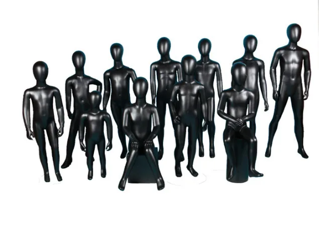 Children's Model Abstract Facial Features Glass Fiber Reinforced Black Stand Human Mannequin | Дом и сад