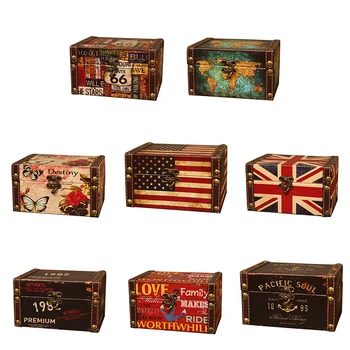 Vintage Storage Decorative Suitcase Small Retro Wooden Box Casket Lock Desktop Storage Box Finishing Muhe Jewelry Box
Vintage Storage Decorative Suitcase Small Retro Wooden Box Casket Lock Desktop Storage Box Finishing Muhe Jewelry Box