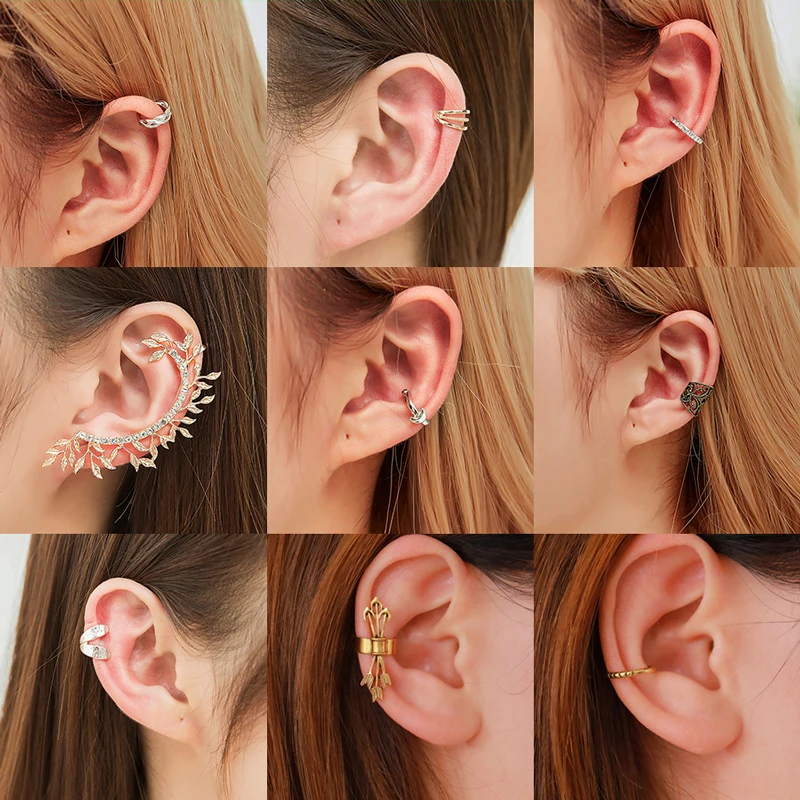 Fashion No Pierced Ear Clip Cuff Wrap Earrings Leaf Feather Pendant Non-piercing Clip Earrings for Women Party Statement
Fashion No Pierced Ear Clip Cuff Wrap Earrings Leaf Feather Pendant Non-piercing Clip Earrings for Women Party Statement