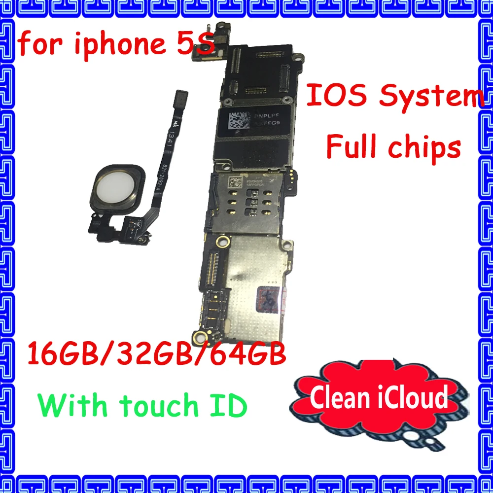 Good working Original motherboard for iphone 5S Good working with / no touch ID mainboard 16GB 32GB 64GB IOS System logic board
Good working Original motherboard for iphone 5S Good working with / no touch ID mainboard 16GB 32GB 64GB IOS System logic board