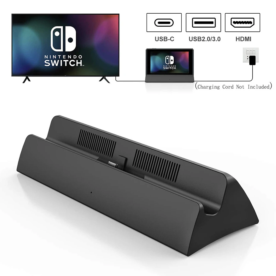 

Vogek Portable Dock Station for Nintendo Switch with Type C to HDMI TV Adapter USB 3.0 2.0 Charging Docking Playstand Charger