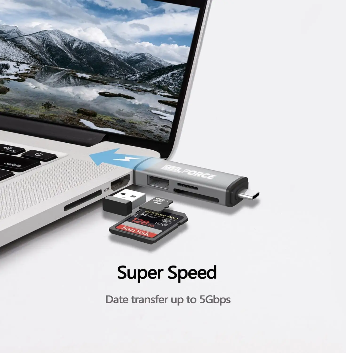 USB hub 3.0 card reader USB Type-C OTG Card Reader Supports SD SDHC SDXC MMC/MicroSD T-Flash USB C Hub Adapter
USB hub 3.0 card reader USB Type-C OTG Card Reader Supports SD SDHC SDXC MMC/MicroSD T-Flash USB C Hub Adapter