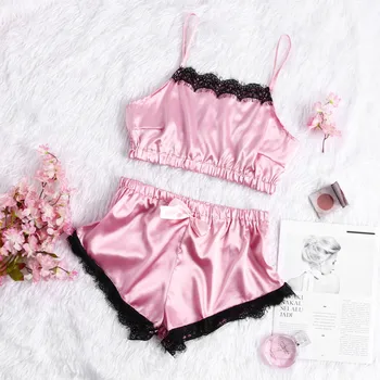 Satin Silk Pajamas Women Summer Shorts Fashion 2020 New Lingerie Underwear Pajamas Sets pijamas de mujer conjunto #30
Satin Silk Pajamas Women Summer Shorts Fashion 2020 New Lingerie Underwear Pajamas Sets pijamas de mujer conjunto #30