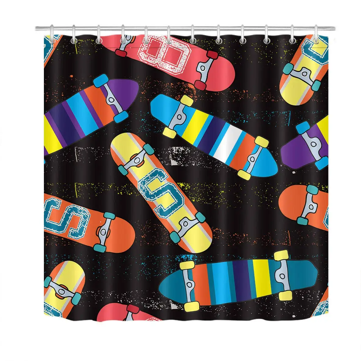 Waterproof Fabric Shower Curtain Sports Abstract Colorful Skateboard Pattern Shower Curtain Bath Shower Bathroom Accessories
Waterproof Fabric Shower Curtain Sports Abstract Colorful Skateboard Pattern Shower Curtain Bath Shower Bathroom Accessories