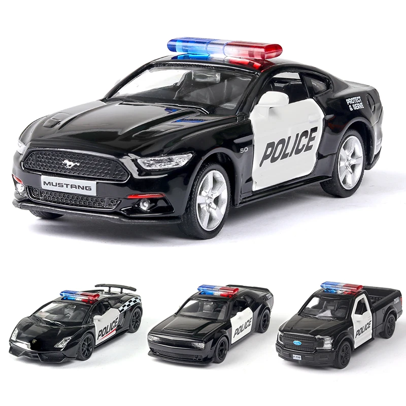 Коллекция 1/36 года литые модели полицейских автомобилей открывающиеся на 2 двери