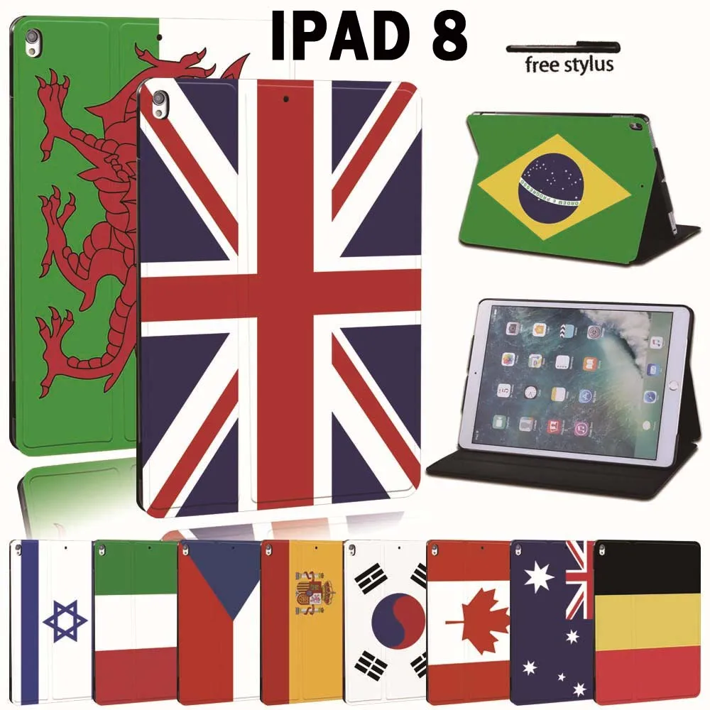 For Apple iPad 8 10.2" 2020 (8th 8 Generation) PU Printed Leather Tablet Stand Folio Cover-Ultra-thin Flag tablet Stand Case
For Apple iPad 8 10.2" 2020 (8th 8 Generation) PU Printed Leather Tablet Stand Folio Cover-Ultra-thin Flag tablet Stand Case