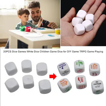 20PCS Rounded Blank Dice Children DIY Engraving Six-sided Dice Making Text Pattern Multiple Purposes Game Dice 1.6/2CM
20PCS Rounded Blank Dice Children DIY Engraving Six-sided Dice Making Text Pattern Multiple Purposes Game Dice 1.6/2CM