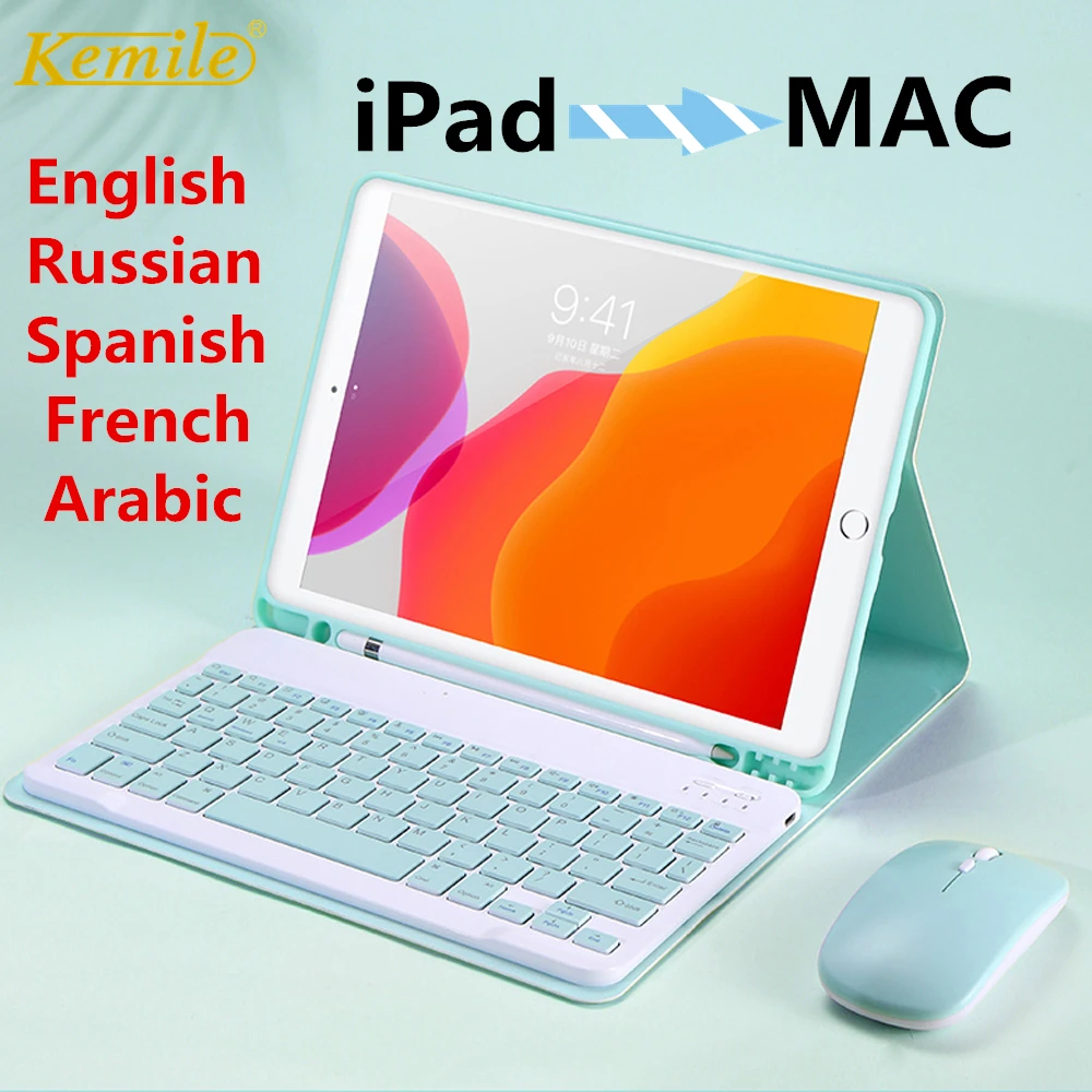 Цветной чехол для клавиатуры и мыши iPad Pro 9 7 10 5 11 Air 2 3 2019 2017 2018 2020 6 поколения |