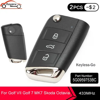 KEYECU Keyless-Go Flip Remote Key Fob 3 Button for Volkswagen MQB Golf VII MK7, for Skoda Octavia A7 2017 P/N: 5G0 959 753 BC
KEYECU Keyless-Go Flip Remote Key Fob 3 Button for Volkswagen MQB Golf VII MK7, for Skoda Octavia A7 2017 P/N: 5G0 959 753 BC