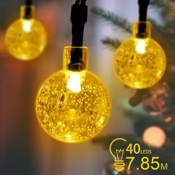 30/40/60LED Solar String Light Crystal Ball Waterproof Fairy Lighting For Garden Home Landscape Holiday Christmas Decoration
30/40/60LED Solar String Light Crystal Ball Waterproof Fairy Lighting For Garden Home Landscape Holiday Christmas Decoration