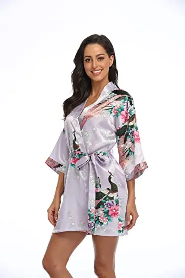 2015 Silk Kimono Robe Bathrobe Women Satin Robe Robe Longue Femme For Women Night Sexy Robes Night Grow For Bridesmaid Summer 2015 Silk Kimono Robe Bathrobe Women Satin Robe Robe Longue Femme For Women Night Sexy Robes Night Grow For Bridesmaid Summer