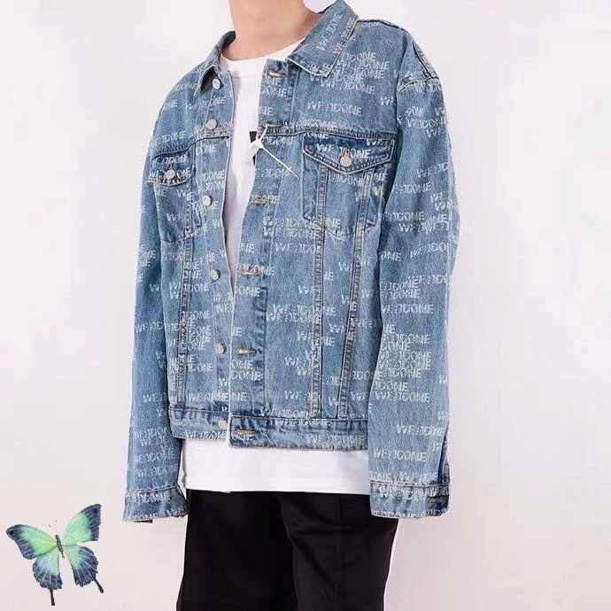 Welldone Denim Jacket Men Women Washed Do Old Full Letters Print Well Done We 11 Done Jean Jacket Black Blue
Welldone Denim Jacket Men Women Washed Do Old Full Letters Print Well Done We 11 Done Jean Jacket Black Blue