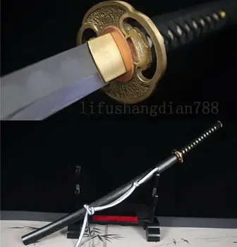 BRASS TSUBA DAMASCUS FOLDED TEEL CLAY TEMPERED JAPANESE SAMURAI SWORD KATANA
BRASS TSUBA DAMASCUS FOLDED TEEL CLAY TEMPERED JAPANESE SAMURAI SWORD KATANA