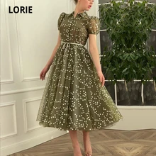 LORIE Vintage Prom Dresses 2021 Shirt Collar A-Line Daisy Tulle Short Sleeves Tea Length Party Gown Robes de cocktail Dress
LORIE Vintage Prom Dresses 2021 Shirt Collar A-Line Daisy Tulle Short Sleeves Tea Length Party Gown Robes de cocktail Dress