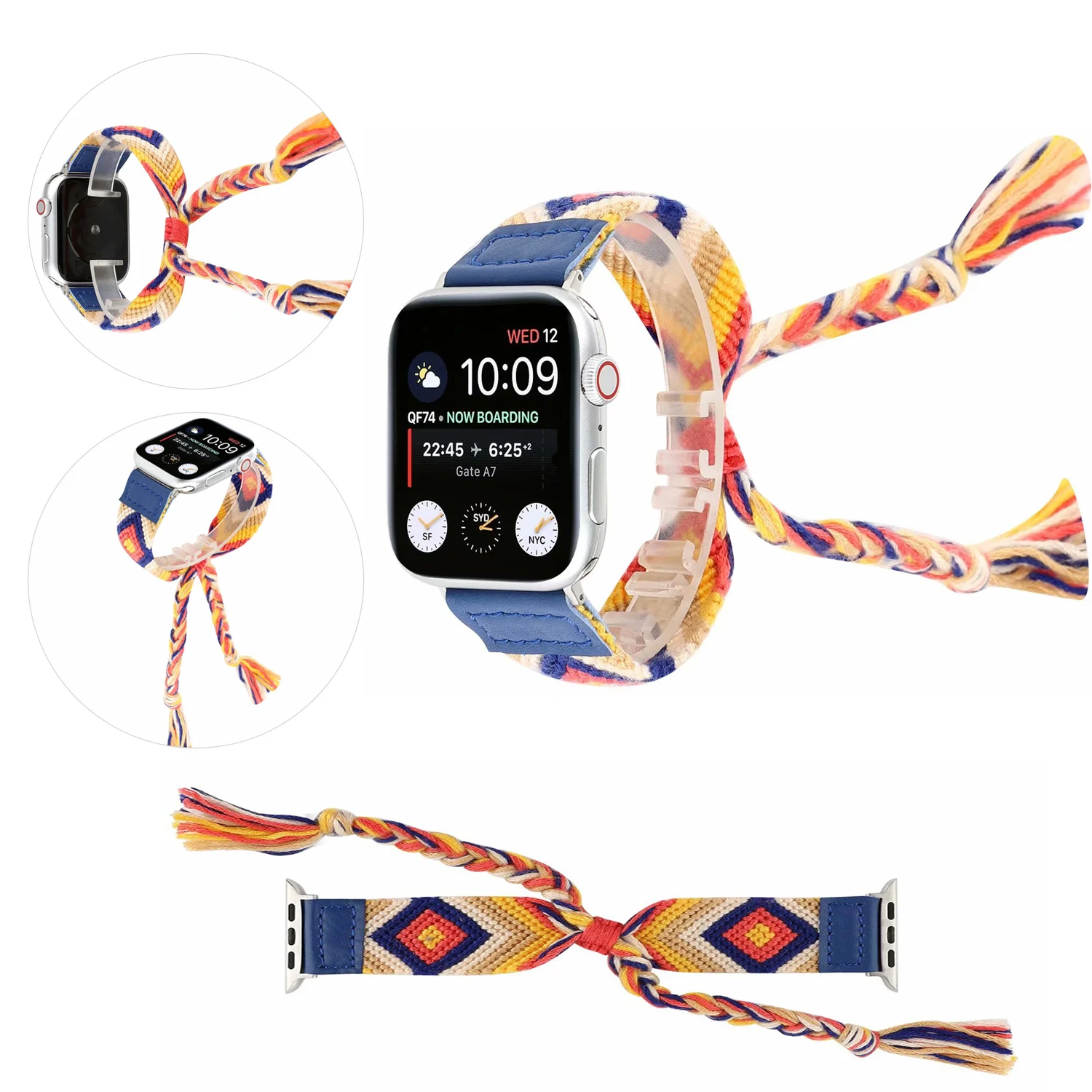 Colorful Braided Rope Strap For Apple Watch 5 band 40mm 44mm Bracelet Watch Belt Handmade For iwatch 4 Series 3 2 1 38mm 42mm
Colorful Braided Rope Strap For Apple Watch 5 band 40mm 44mm Bracelet Watch Belt Handmade For iwatch 4 Series 3 2 1 38mm 42mm