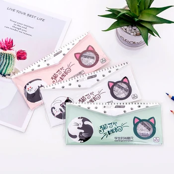 10sets/lot Kawaii Cartoon White Black Cat Plastic Ruler For Kids Student Novelty Item Gift Office School Gift Wholesales 
10sets/lot Kawaii Cartoon White Black Cat Plastic Ruler For Kids Student Novelty Item Gift Office School Gift Wholesales