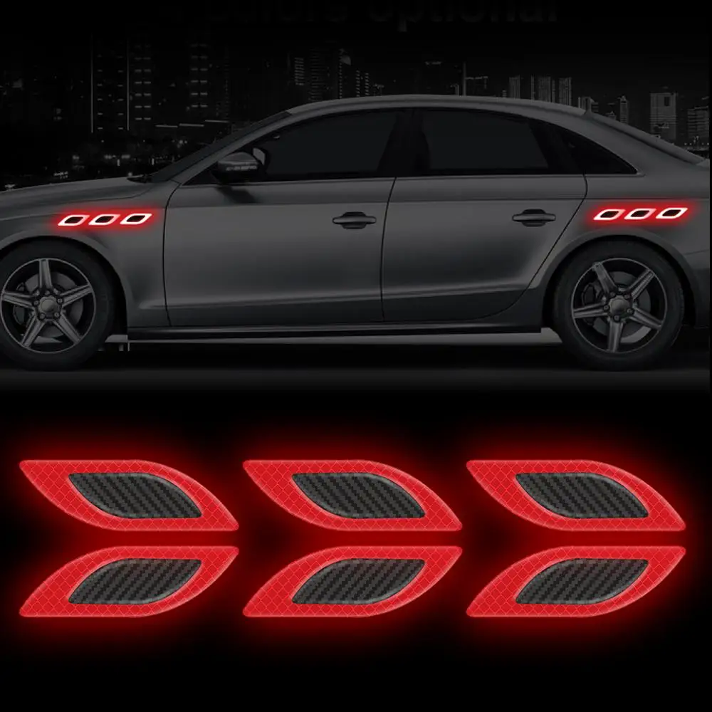 Фото 6Pcs/Set Car Sticker Truck Auto Motor Reflective Tape Open Sign Strips Anti-Scratch Safety Warning Accessories | Автомобили и
