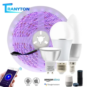 Smart WiFi Control LED Strip Light RGB Flexible Neon String Intelligent RGB Bulb Set Work with Amazon Alexa and Google Assistant
Smart WiFi Control LED Strip Light RGB Flexible Neon String Intelligent RGB Bulb Set Work with Amazon Alexa and Google Assistant