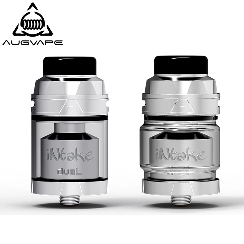 

Augvape Intake RTA Atomizer Dual Coil Deck 26mm 4.2ml 5.8ml Leekproof Top Airflow Postless Deck Electronic Cigarette RTA Tank