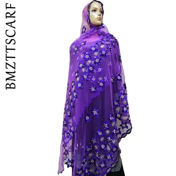 Plain Flower Embroidered Scarfs African Women Muslim Scarfs Net Scarf Tansparent Material for Shawls Wraps BM809
Plain Flower Embroidered Scarfs African Women Muslim Scarfs Net Scarf Tansparent Material for Shawls Wraps BM809