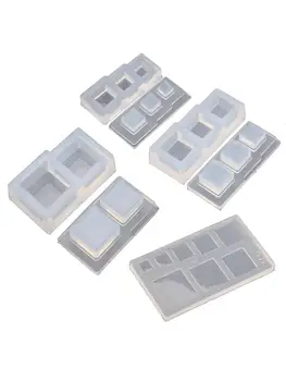 4Pc 3D Hollow Geometric Square Pendant Silicone Mold Quicksand Cubic Resin Mold 
4Pc 3D Hollow Geometric Square Pendant Silicone Mold Quicksand Cubic Resin Mold