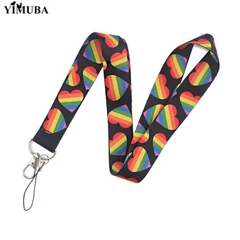 YIMUBA LGBT Rainbow Heart Webbing Keychain Lanyards for Keys ID Card Badge Holder Lesbian Gay Pride Straps Key Chain Couple Gift
YIMUBA LGBT Rainbow Heart Webbing Keychain Lanyards for Keys ID Card Badge Holder Lesbian Gay Pride Straps Key Chain Couple Gift