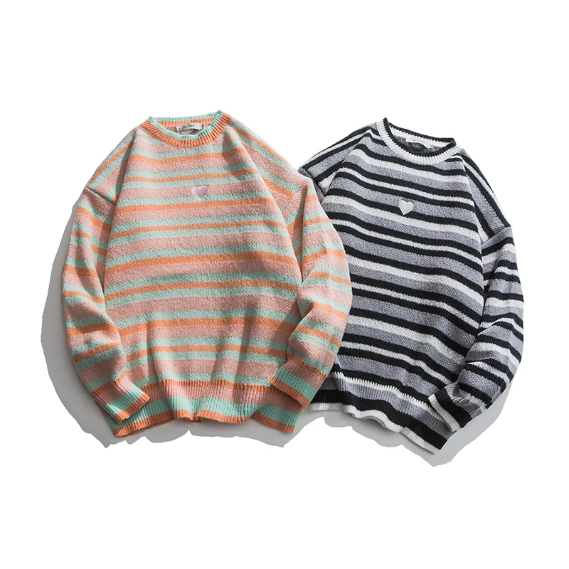 2021 men's autumn new striped round neck pullover sweater for outer wear
2021 men's autumn new striped round neck pullover sweater for outer wear
