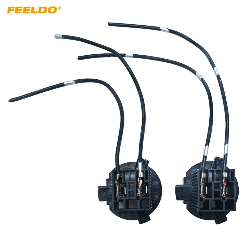 FEELDO 2Pcs Car Headlight Bulb Base Holder Wire Adapter For Hyundai New Santafe Halogen Lamp Socket Connector Wiring Harness
FEELDO 2Pcs Car Headlight Bulb Base Holder Wire Adapter For Hyundai New Santafe Halogen Lamp Socket Connector Wiring Harness